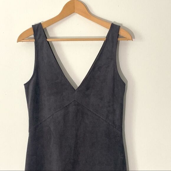 Wilfred Free Faux Suede Jones V-Neck Mini Dress - Picture 3 of 8